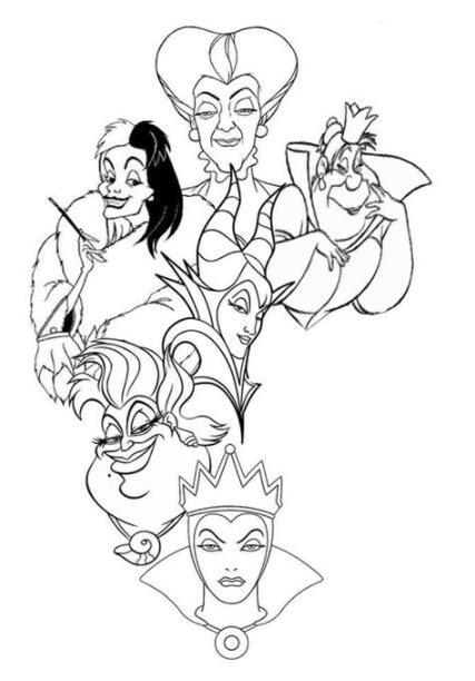 Dibujos de Villanos de Disney para colorear | Colorear: Aprende a Dibujar Fácil, dibujos de A Villanos, como dibujar A Villanos para colorear e imprimir