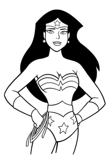 Dibujos de Wonder Woman para Colorear e Imprimir: Dibujar Fácil, dibujos de A Wonder Woman Kawaii, como dibujar A Wonder Woman Kawaii para colorear e imprimir