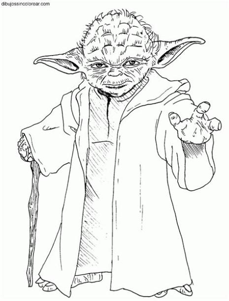 Dibujos Sin Colorear: Dibujos del Maestro Yoda (Star Wars: Aprender como Dibujar Fácil con este Paso a Paso, dibujos de A Yoda Star Wars, como dibujar A Yoda Star Wars para colorear e imprimir