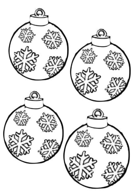 Adornos navideños para imprimir. colorear y recortar: Aprender como Dibujar Fácil, dibujos de Adornos De Navidad, como dibujar Adornos De Navidad paso a paso para colorear