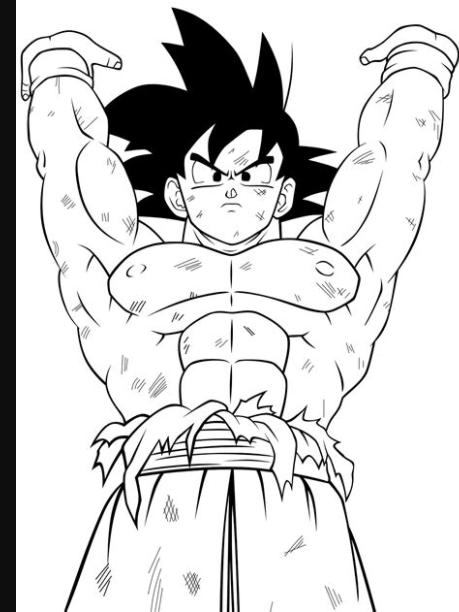 Dibujos para colorear de Goku: Dibujar Fácil con este Paso a Paso, dibujos de Agoku, como dibujar Agoku paso a paso para colorear