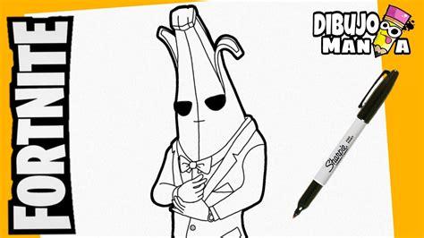 COMO DIBUJAR AL AGENTE BANANO DE FORTNITE | DIBUJOS DE: Aprender como Dibujar Fácil con este Paso a Paso, dibujos de Al Agente Banano, como dibujar Al Agente Banano para colorear e imprimir