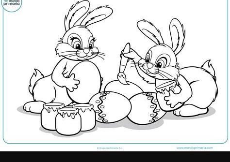 Dibujos de conejos para Colorear - Mundo Primaria: Dibujar Fácil con este Paso a Paso, dibujos de Al Conejo De Pascua, como dibujar Al Conejo De Pascua para colorear e imprimir