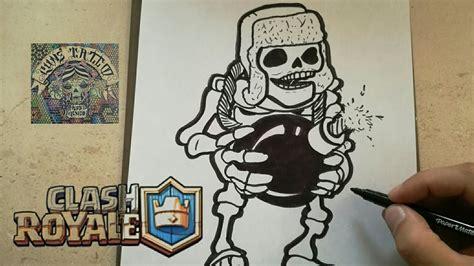 COMO DIBUJAR AL ESQUELETO GIGANTE - CLASH ROYALE - YouTube: Dibujar Fácil, dibujos de Al Esqueleto Gigante De Clash Royale, como dibujar Al Esqueleto Gigante De Clash Royale para colorear e imprimir