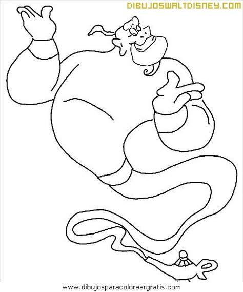 Genio saliendo de la lámpara - Dibujos Disney: Dibujar y Colorear Fácil, dibujos de Al Genio De Aladdin, como dibujar Al Genio De Aladdin para colorear