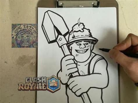 COMO DIBUJAR A MINERO - CLASH ROYALE / how to draw miner: Aprende a Dibujar y Colorear Fácil, dibujos de Al Minero De Clash Royale, como dibujar Al Minero De Clash Royale para colorear