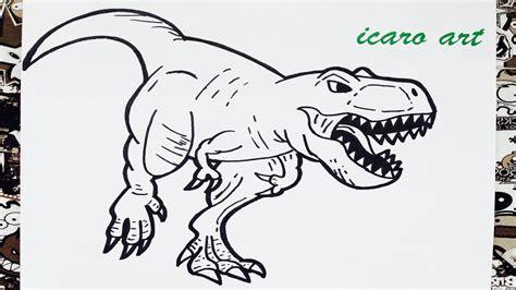 Como dibujar al tiranosaurio rex | how to draw: Dibujar y Colorear Fácil, dibujos de Al Rex, como dibujar Al Rex para colorear e imprimir