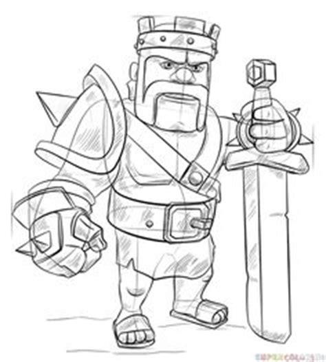 Clash Of Clans - Barbarian King - Coloring Page | Projects: Dibujar y Colorear Fácil con este Paso a Paso, dibujos de Al Rey Barbaro, como dibujar Al Rey Barbaro para colorear