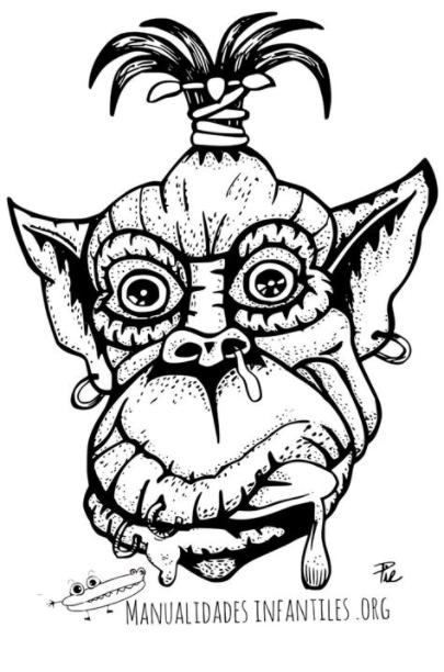 Máscara de Troll para imprimir y colorear -Manualidades: Dibujar Fácil, dibujos de Al Troll Face, como dibujar Al Troll Face para colorear