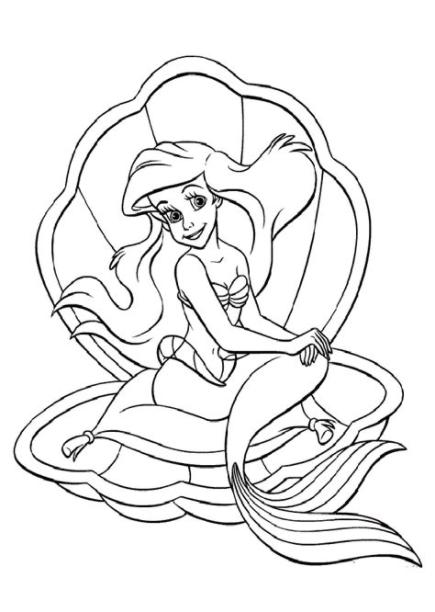 💠 Dibujos para colorear la Sirenita: Aprende a Dibujar Fácil, dibujos de Ala Sirenita, como dibujar Ala Sirenita paso a paso para colorear
