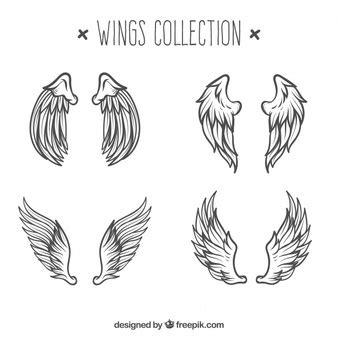 ángeles patrón | Descargar Vectores gratis: Aprende a Dibujar Fácil, dibujos de Alas De Angel Realistas, como dibujar Alas De Angel Realistas paso a paso para colorear