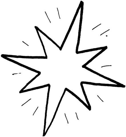 Dibujo de Estrella Brillante para colorear | Dibujos para: Dibujar Fácil con este Paso a Paso, dibujos de Algo Brillante, como dibujar Algo Brillante para colorear