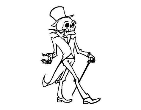 Dibujo de Señor esqueleto para Colorear | Dibujos de: Dibujar Fácil, dibujos de Algo Terrorifico, como dibujar Algo Terrorifico para colorear e imprimir