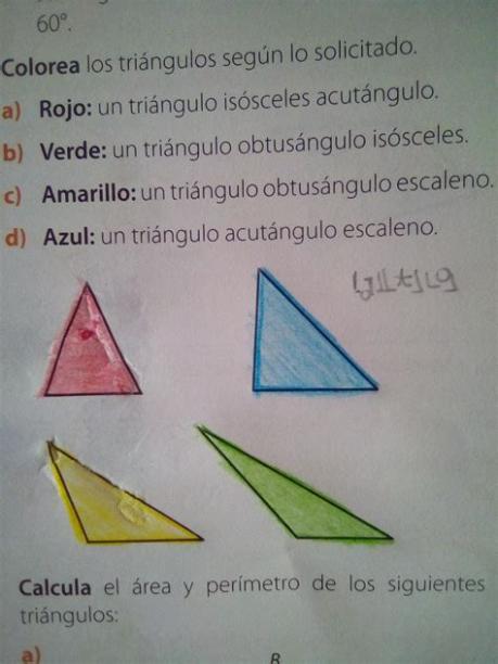 Colorea los triángulos según lo solicitado a) Rojo : Un: Aprender como Dibujar y Colorear Fácil, dibujos de Altura De Un Triangulo, como dibujar Altura De Un Triangulo para colorear e imprimir