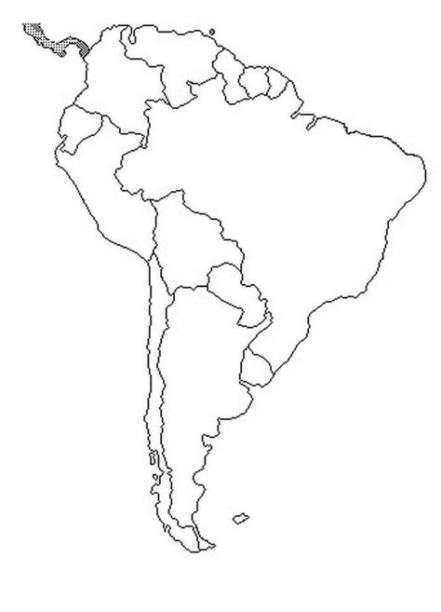 COLOREA TUS DIBUJOS: Mapa de América del Sur para colorear: Aprender a Dibujar y Colorear Fácil, dibujos de America, como dibujar America paso a paso para colorear