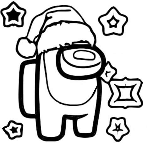 Dibujo para colorear Among us : Navidad 4: Aprender a Dibujar y Colorear Fácil, dibujos de Among Us Navidad, como dibujar Among Us Navidad para colorear