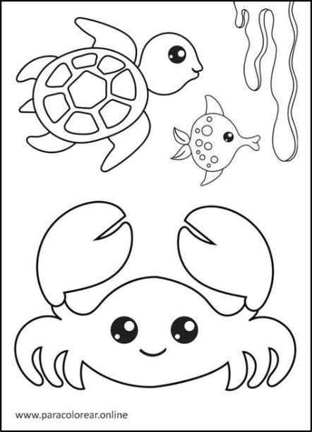 Dibujos De Animales Acuáticos para Colorear Imprimir y: Dibujar y Colorear Fácil con este Paso a Paso, dibujos de Animales Acuaticos Para Niños, como dibujar Animales Acuaticos Para Niños para colorear
