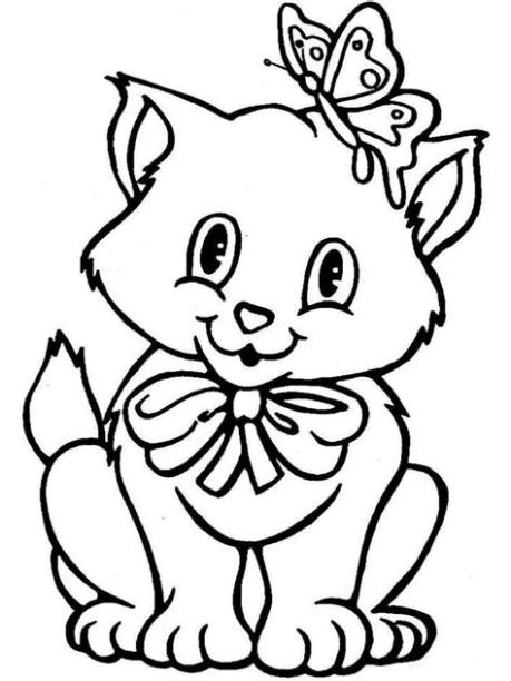 Dibujos de gatos bonitos para colorear: Dibujar Fácil con este Paso a Paso, dibujos de Animales Bonitos, como dibujar Animales Bonitos para colorear e imprimir