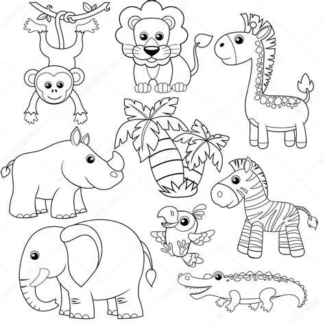 Dibujos: animales de selva para colorear | Animales de la: Aprende a Dibujar y Colorear Fácil con este Paso a Paso, dibujos de Animales Cartoon, como dibujar Animales Cartoon paso a paso para colorear