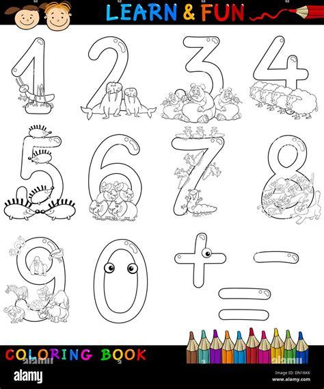 Números con animales de dibujos animados para colorear: Dibujar y Colorear Fácil, dibujos de Animales Con Los Numeros, como dibujar Animales Con Los Numeros paso a paso para colorear