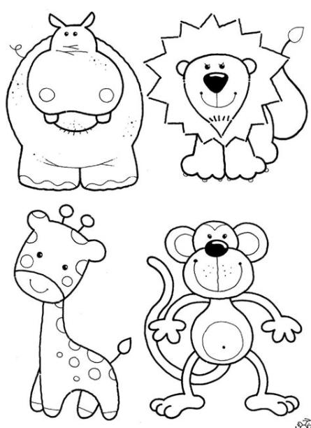 Dibujos Online | Juegos Educativos Online: Dibujar y Colorear Fácil con este Paso a Paso, dibujos de Animales De Dibujos Animados, como dibujar Animales De Dibujos Animados paso a paso para colorear
