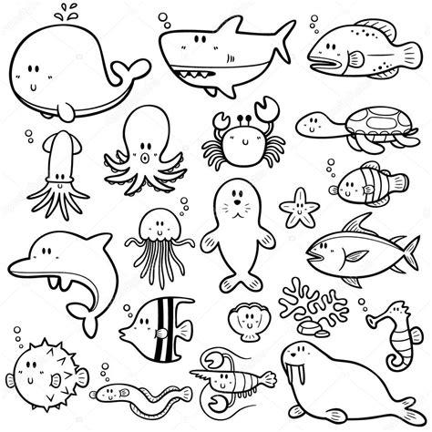 Dibujos Para Colorear Animales Del Mar: Dibujar Fácil, dibujos de Animales Del Mar, como dibujar Animales Del Mar paso a paso para colorear