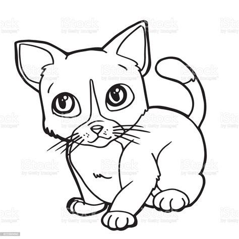Ilustración de Lindo Gato De Dibujos Animados Para: Dibujar Fácil, dibujos de Animales Estilo Anime, como dibujar Animales Estilo Anime paso a paso para colorear