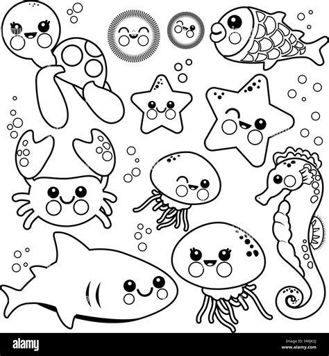 Animales Marinos Para Colorear E Imprimir: Aprender a Dibujar Fácil, dibujos de Animales Marinoses, como dibujar Animales Marinoses para colorear e imprimir