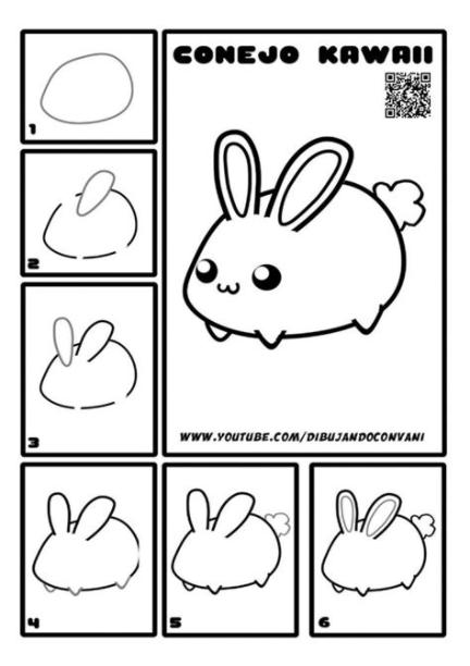 Dibujar un conejito paso a paso - Dibujando con Vani: Dibujar y Colorear Fácil con este Paso a Paso, dibujos de Animales Paso Apaso Animales, como dibujar Animales Paso Apaso Animales para colorear