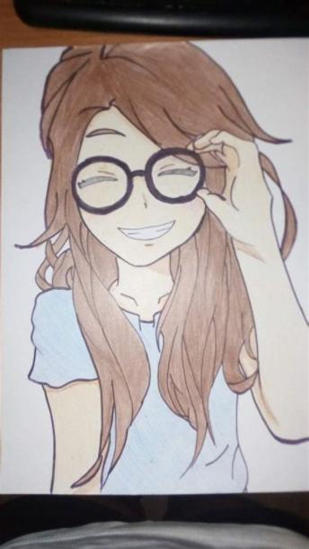 Dibujo chica kawaii con lentes 🤓 | Anime. Manga y: Dibujar y Colorear Fácil, dibujos de Anime Con Lentes, como dibujar Anime Con Lentes paso a paso para colorear