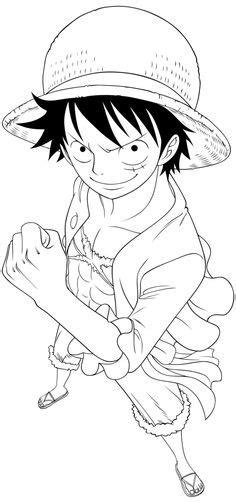 Monkey D. Luffy. | Desenhos preto e branco. Preto e branco: Dibujar y Colorear Fácil, dibujos de Anime En Photoshop Cs6, como dibujar Anime En Photoshop Cs6 paso a paso para colorear