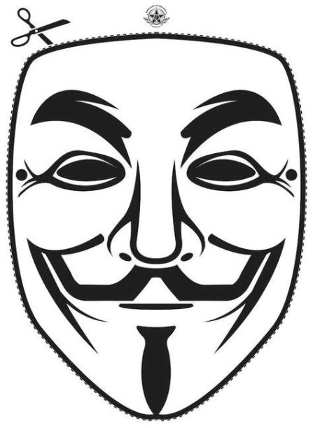 Mascara de anonymous | Plantillas graffiti. Máscara: Aprende como Dibujar Fácil con este Paso a Paso, dibujos de Anonymous, como dibujar Anonymous para colorear
