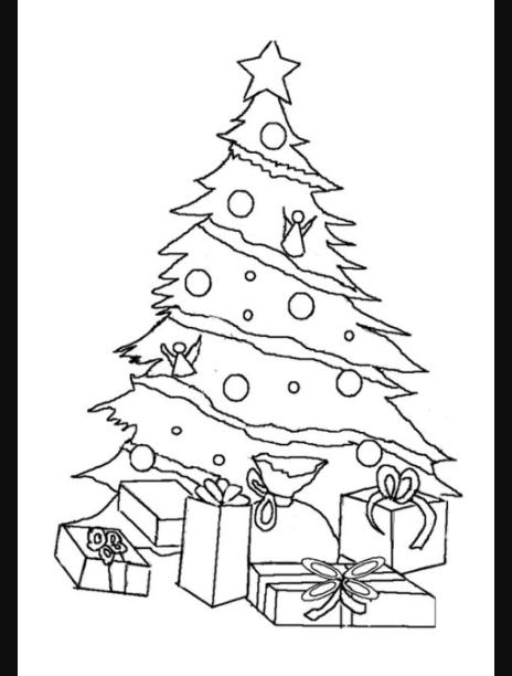 Descarga Siluetas para pintar de Árbol de Navidad con: Dibujar Fácil con este Paso a Paso, dibujos de Arbol Navidad Niños, como dibujar Arbol Navidad Niños para colorear