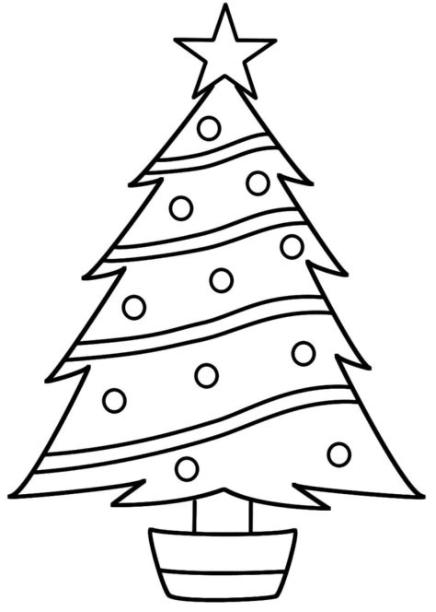 Dibujos de Árboles de Navidad para colorear e imprimir: Aprende a Dibujar Fácil con este Paso a Paso, dibujos de Arboles De Navidad, como dibujar Arboles De Navidad paso a paso para colorear