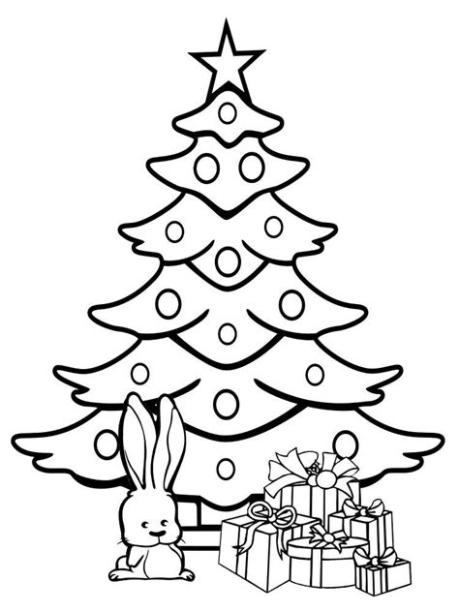 Dibujos animados para colorear - arbol de Navidad. para: Dibujar Fácil, dibujos de Arboles De Navidad Para Niños, como dibujar Arboles De Navidad Para Niños paso a paso para colorear