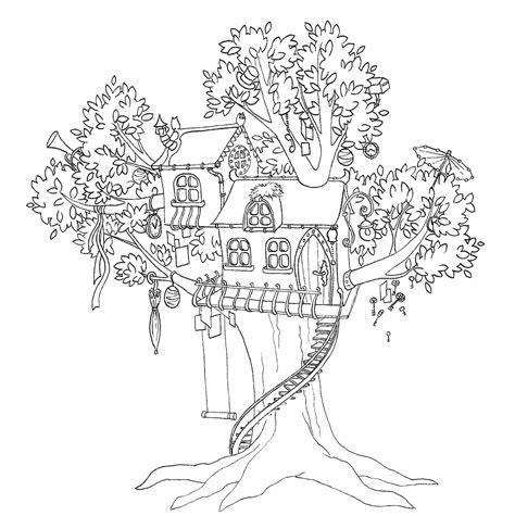 Casa del árbol (Edificios y Arquitectura) – Colorear: Aprender a Dibujar y Colorear Fácil con este Paso a Paso, dibujos de Arboles En Arquitectura, como dibujar Arboles En Arquitectura para colorear