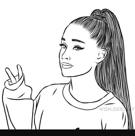Dibujos para colorear Ariana Grande. Descargue e imprima: Dibujar y Colorear Fácil, dibujos de Ariana Grande, como dibujar Ariana Grande para colorear e imprimir