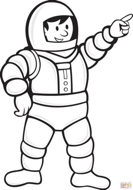 Dibujo de Astronauta con Traje Espacial para colorear: Aprende como Dibujar Fácil, dibujos de Astronauta, como dibujar Astronauta para colorear