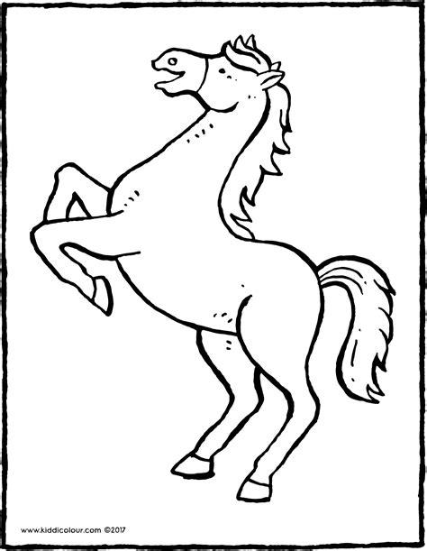 un caballo encabritado - kiddicolour: Aprende a Dibujar y Colorear Fácil con este Paso a Paso, dibujos de Aun Caballo, como dibujar Aun Caballo para colorear