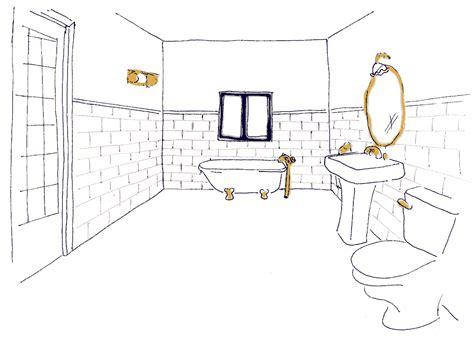 Baño de 'Para Elisa' | Bocetos: Aprende a Dibujar y Colorear Fácil con este Paso a Paso, dibujos de Baños En Un Plano, como dibujar Baños En Un Plano para colorear e imprimir