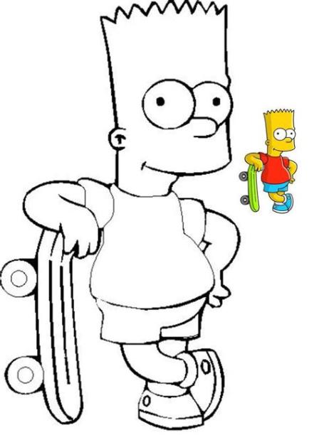 Dibujos de los Simpson para colorear. The Simpsons: Aprender como Dibujar Fácil, dibujos de Bart Simpson, como dibujar Bart Simpson para colorear e imprimir