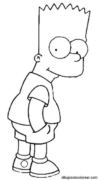 Dibujos Sin Colorear: Dibujos de Bart Simpson (Los: Aprende como Dibujar y Colorear Fácil con este Paso a Paso, dibujos de Bart Simpson, como dibujar Bart Simpson para colorear