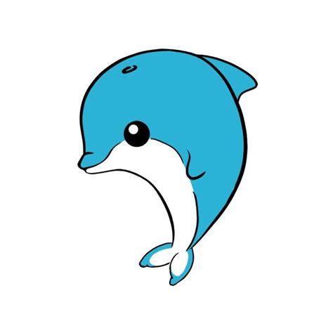 Cómo dibujar un Delfín Kawaii | COMODIBUJAR.CLUB | Como: Aprende como Dibujar y Colorear Fácil, dibujos de Bebe Un Delfin Kawaii, como dibujar Bebe Un Delfin Kawaii para colorear