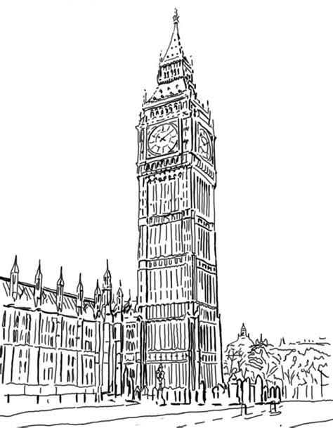 Dibujos del Big Ben de Londres para imprimir y pintar: Dibujar y Colorear Fácil con este Paso a Paso, dibujos de Big Ben, como dibujar Big Ben paso a paso para colorear