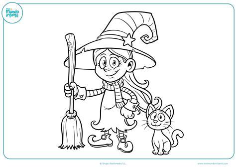 Dibujos de Halloween para Colorear para niños [Fáciles: Aprende a Dibujar Fácil con este Paso a Paso, dibujos de Brujas De Halloween, como dibujar Brujas De Halloween para colorear