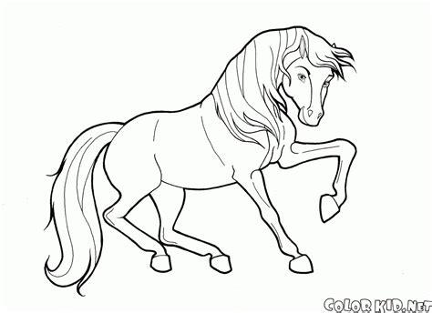 Dibujo para colorear - El caballo va lento: Aprender como Dibujar Fácil, dibujos de Caballos Para Niños, como dibujar Caballos Para Niños paso a paso para colorear
