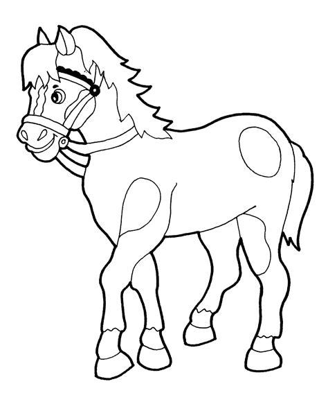 Dibujo para colorear - Paseos a caballo: Dibujar Fácil, dibujos de Caballos Para Niños, como dibujar Caballos Para Niños para colorear