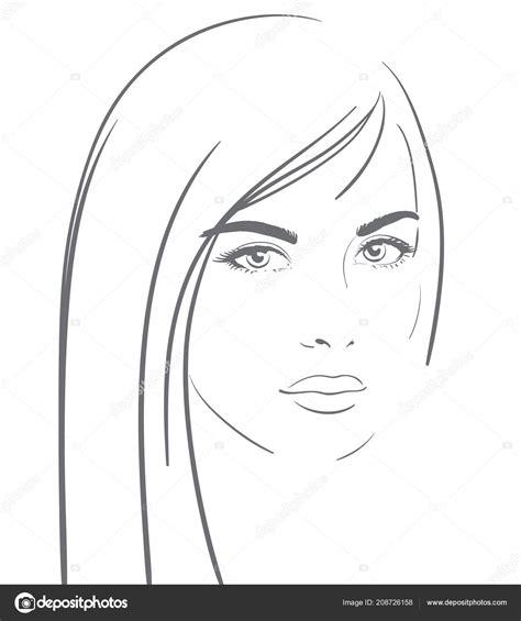 Cara de joven mujer con cabello largo y rubio — Vector: Aprender como Dibujar Fácil, dibujos de Cabello Rubio, como dibujar Cabello Rubio para colorear