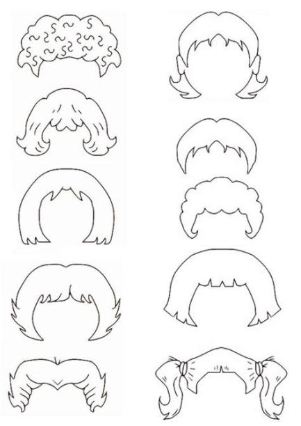 Dibujo para colorear cabello - Img 27226: Aprende a Dibujar Fácil, dibujos de Cabellos, como dibujar Cabellos paso a paso para colorear