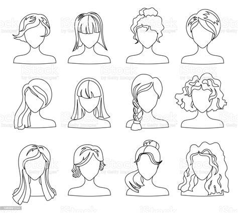 Imagenes de cabello corto para colorear – Peinados: Aprender a Dibujar y Colorear Fácil con este Paso a Paso, dibujos de Cabellos Anime, como dibujar Cabellos Anime para colorear